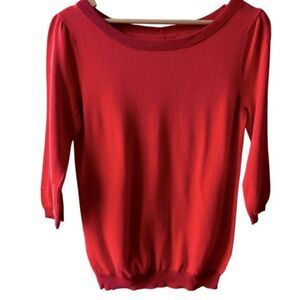 Old Navy Coral Knit Sweater Medium salmon pink colorblock casual lightweight